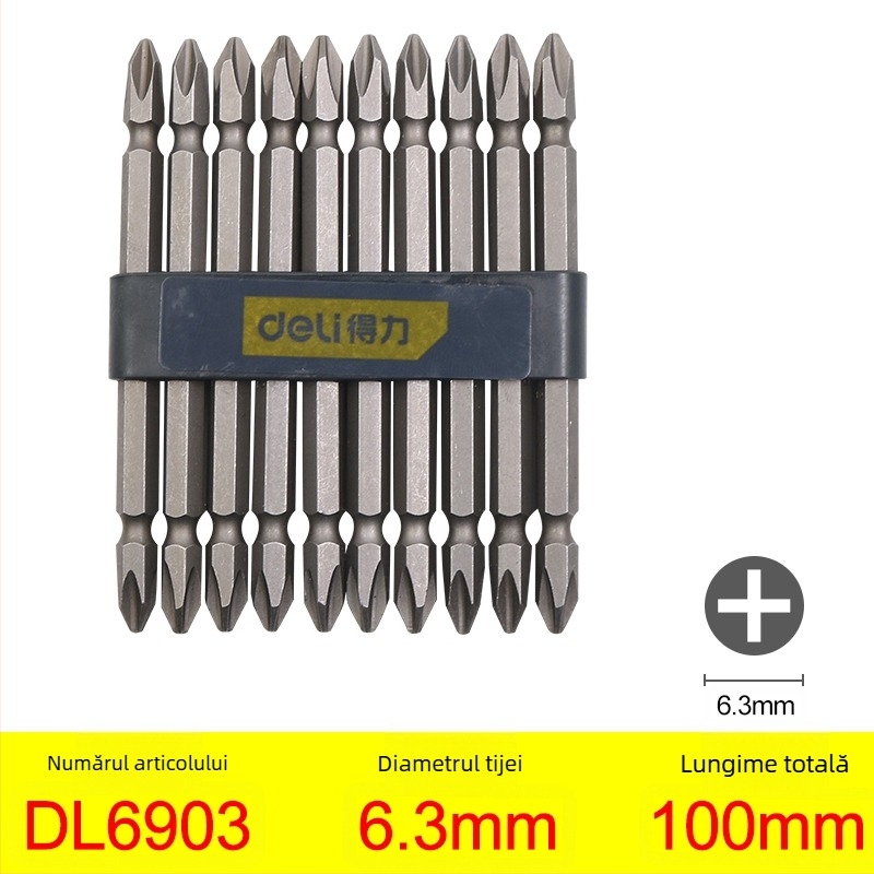Bit Phillips pentru șurubelniță pneumatică/electrică, cu magnet — cap încrucișat, material: santal mov, marcă: Other