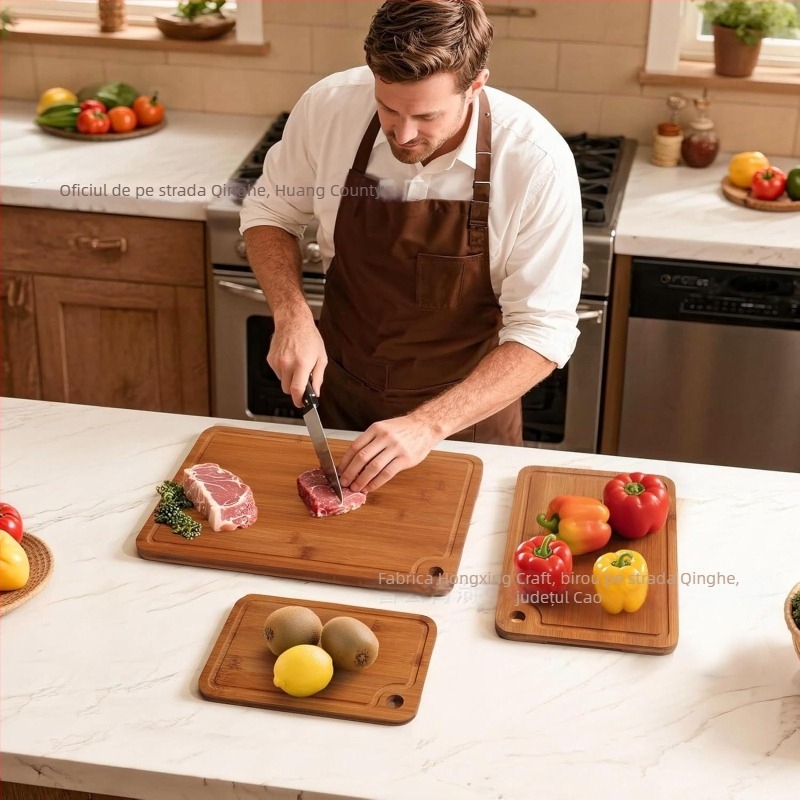 Set de plăci de tăiat din lemn HX-1231, stil modern minimalist, utilizare casnică