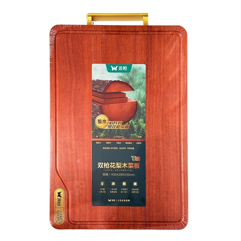 Tocător din rosewood, Double Gun, cu două fețe, clasă alimentară, origine Lishui.