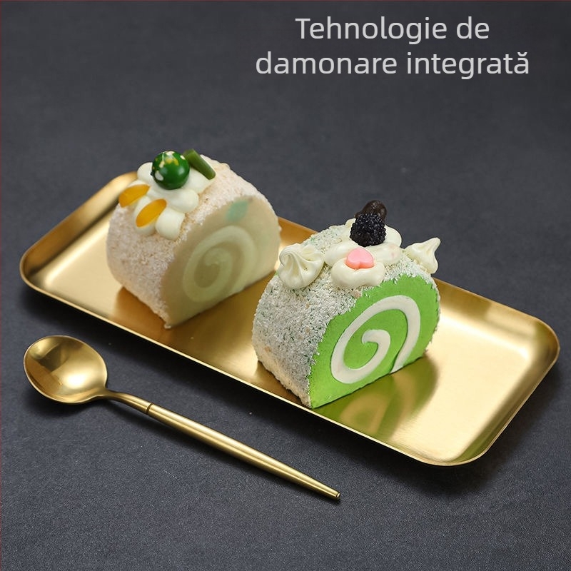 Glory farfurie pătrată din oțel inoxidabil, stil coreean, potrivită pentru grătar și hot pot, cu posibilitatea imprimării logo-ului