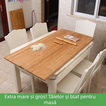 Placă de tăiere și întins din bambus, cu protecție antibacteriană; multifuncțională pentru întinderea aluatului și prepararea găluștilor, în stil chinezesc nou; neimportat