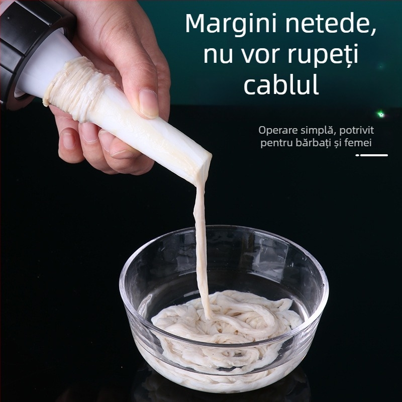 Umplător manual pentru cârnați pentru uz casnic, material PP, logo tipărit, opțiune de personalizare.