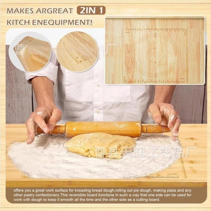 Placă de lemn dublu-fațată pentru acoperirea plitei pe gaz și frământarea aluatului