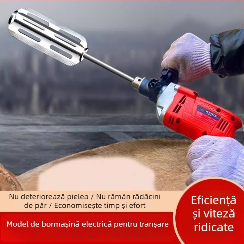 Cuțit electric dehairing, alimentat cu baterie litiu, lamă din oțel inoxidabil, carcasă din PP, pentru porci, bovine și oi, prelucrare carne