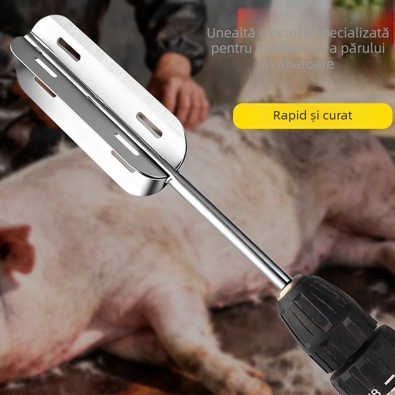 Cuțit electric dehairing, alimentat cu baterie litiu, lamă din oțel inoxidabil, carcasă din PP, pentru porci, bovine și oi, prelucrare carne