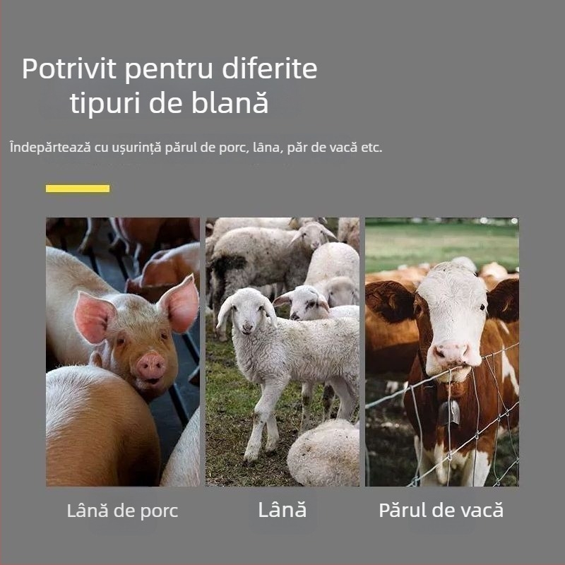 Cuțit electric dehairing, alimentat cu baterie litiu, lamă din oțel inoxidabil, carcasă din PP, pentru porci, bovine și oi, prelucrare carne