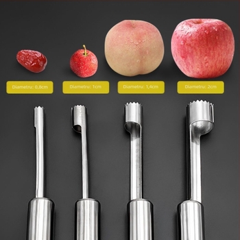 Înlăturător de sâmburi din oțel inoxidabil – instrument multifuncțional pentru mere și pere