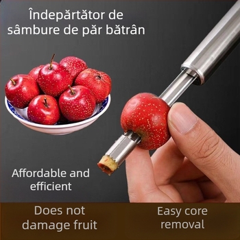 Înlăturător de sâmburi din oțel inoxidabil – instrument multifuncțional pentru mere și pere