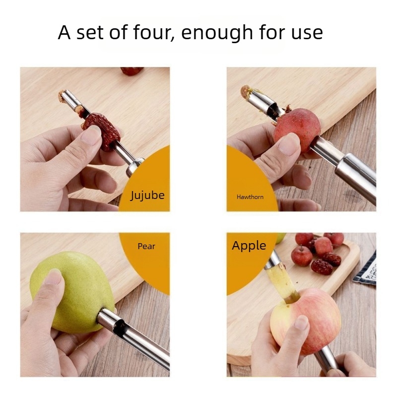 Înlăturător de sâmburi din oțel inoxidabil – instrument multifuncțional pentru mere și pere