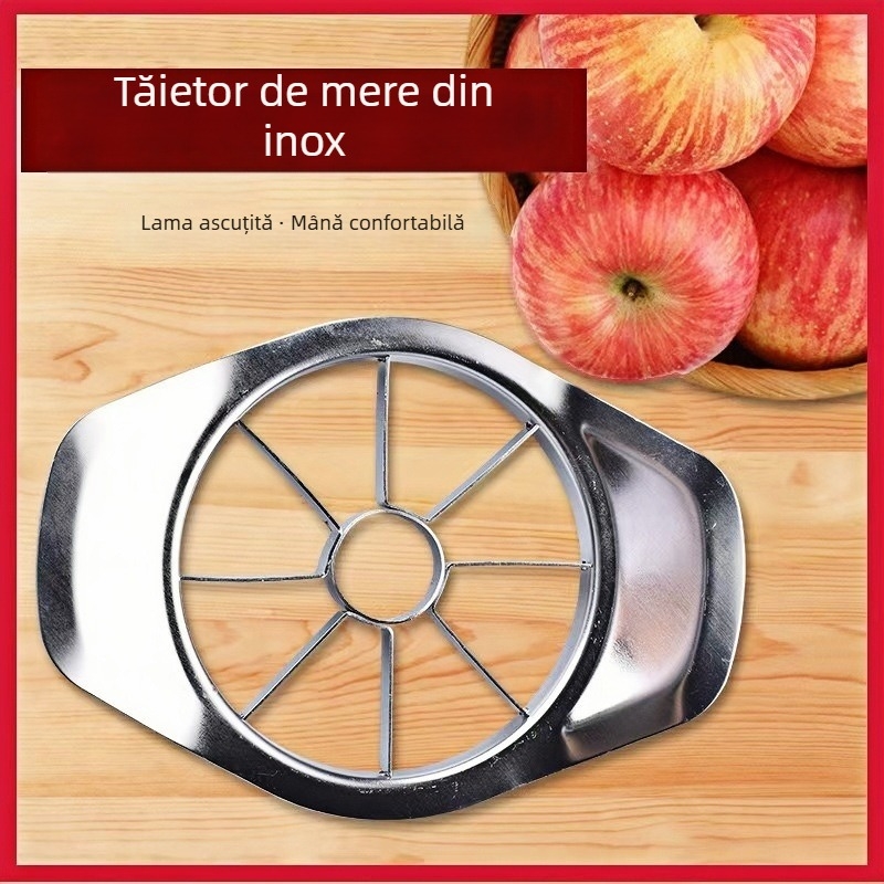 Unealtă de tăiere a merelor din oțel inoxidabil pentru uz casnic, divizor de fructe, marca Fine Rock, origine Yiwu, lansată în 2018