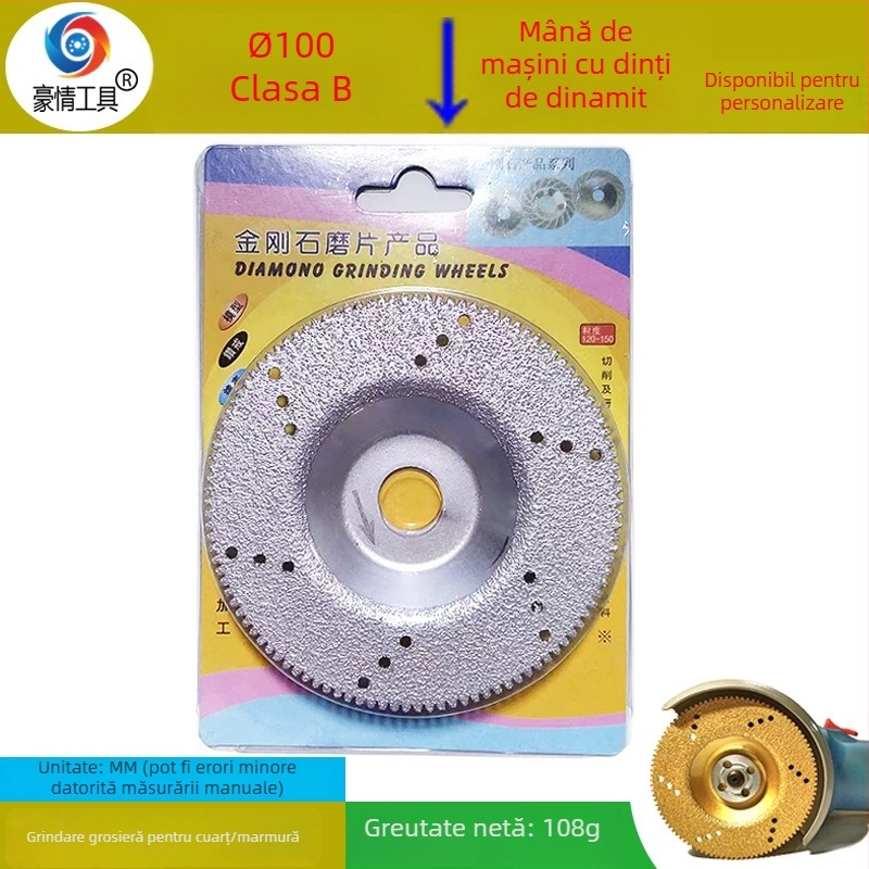 Disc diamant pentru flex – disc arc brazed sudat pentru șlefuire și tăiere marmură, granit, plăci, piatră și sticlă – Pride Tools