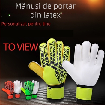 Mănuși din latex pentru portar de fotbal, îngroșate, antiderapante, pentru antrenamente și meciuri, cu model laser la modă