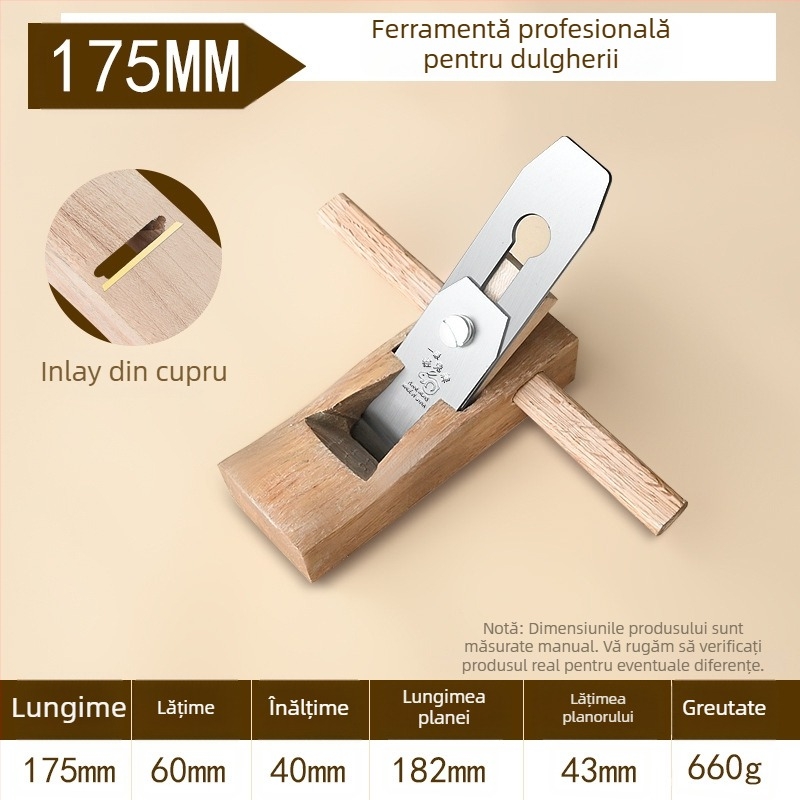 Planer lung plat pentru prelucrarea lemnului — design manual de împingere, unealtă pentru tâmplărie, marca Xing Deshun, marcă privată licențiată, piața principală: Oceania