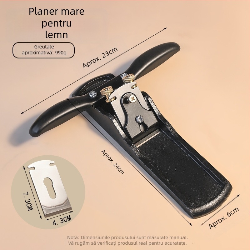 Planer lung plat pentru prelucrarea lemnului — design manual de împingere, unealtă pentru tâmplărie, marca Xing Deshun, marcă privată licențiată, piața principală: Oceania
