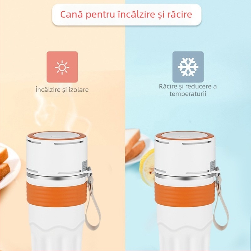 GN-L08 Căniță de călătorie din oțel inoxidabil pentru refrigerare sau încălzire, 15W