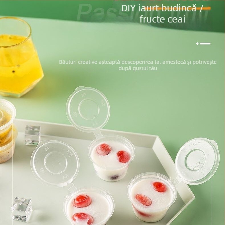 Cutie porționare alimentară pentru fructul pasiunii, cu capac etanș, pentru depozitare în frigider/congelator (Material: Argint; Stil: Japonez; Import: Da)