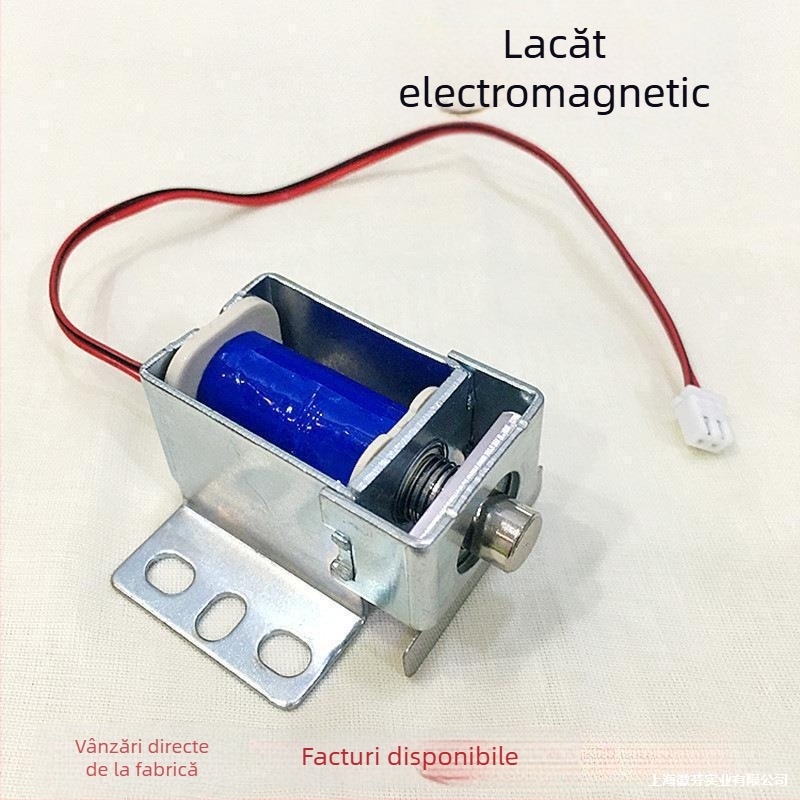 Încuietoare electromagnetice 6V, mic electromagnet și braț de acționare pentru ușă
