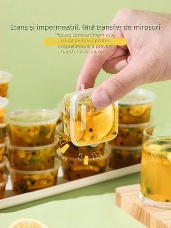 Cutie sos din fructul pasiunii, de unică folosință, material PP, necompatibilă cu microundele, nedeteriorabilă