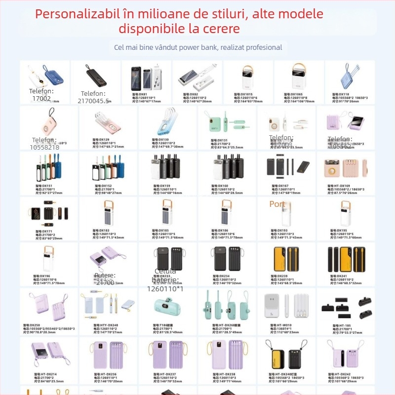 Power Bank 20000 mAh, 2.4A Ieșire, pentru telefoane și tablete - Love heart