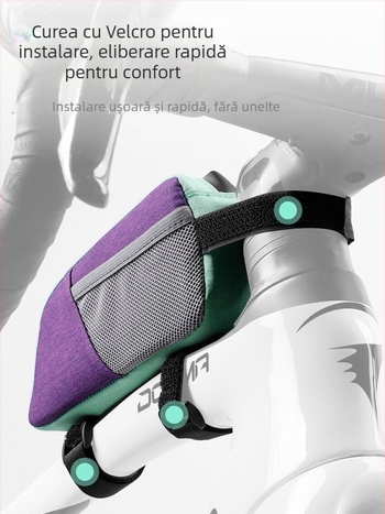 Geantă pentru țeava superioară și geantă pentru cadrul frontal pentru biciclete de munte și de drum – Capacitate mare, Model Yq-103, PU+Poliester, Brand Yiquan