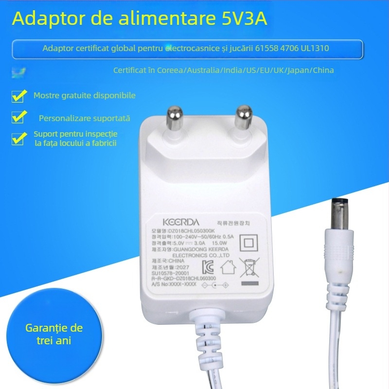 Adaptor de alimentare KEERDA Model 71, 5V 3A, Standard australian SAA61558, Original, OEM disponibil, pentru telefoane mobile