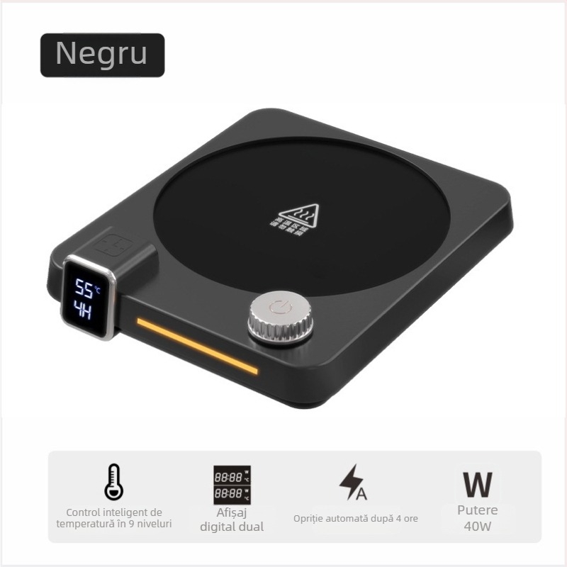 Pad încălzitor pentru ceașcă de cafea cu temperatură constantă, temporizator și control inteligent, alimentare AC, 220W, 111–240V