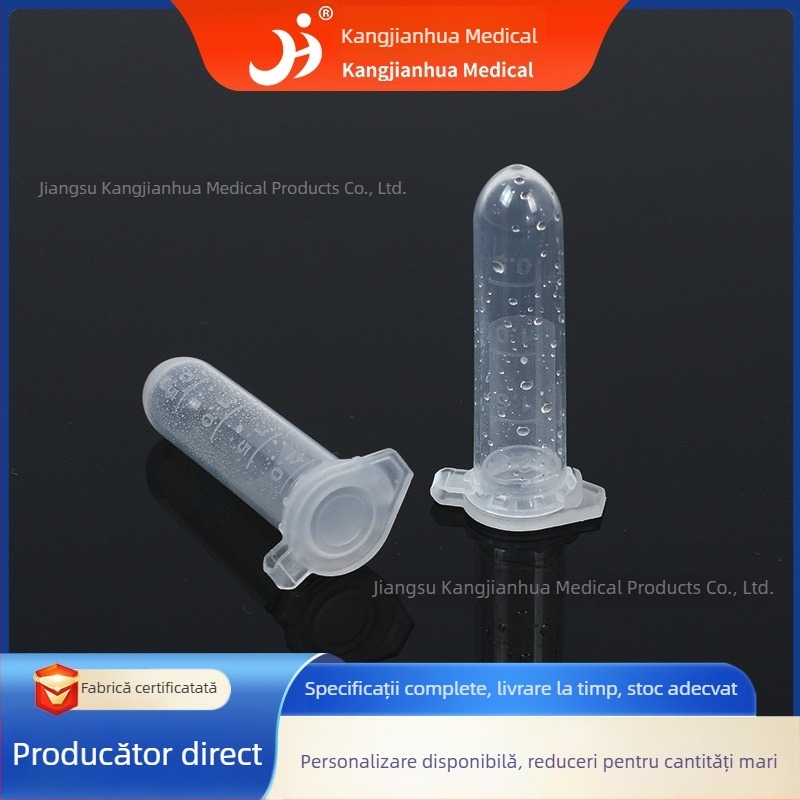 Tuburi centrifuge anticoagulante, de unică utilizare, cu fund ascuțit, criogenice, marcă Kang Jianhua
