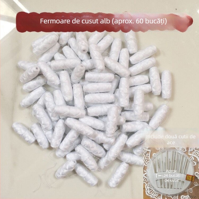 Fire de cusut pentru mână – mini, uz casnic, rolă mică, 200 bucăți