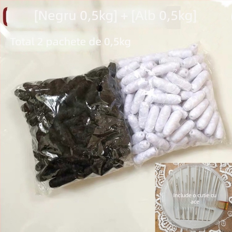 Fire de cusut pentru mână – mini, uz casnic, rolă mică, 200 bucăți