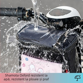 Geantă de ghidon față Kepu pentru bicicletă electrică – husă impermeabilă, spațiu pentru telefon și încărcător