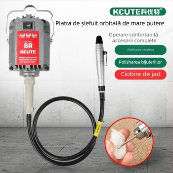 Mașină de gravură și lustruire pentru bijuterii, cu freare electrică pentru jad, metal și sculptură în lemn, ax moale (Putere: 3.7)