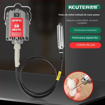 Mașină de gravură și lustruire pentru bijuterii, cu freare electrică pentru jad, metal și sculptură în lemn, ax moale (Putere: 3.7)