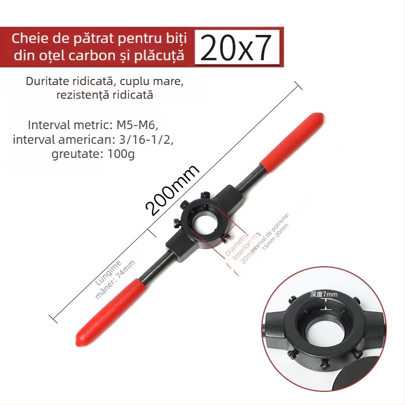 Weiligu Set Manual pentru Filetare cu Mâner Anti-Alunecare