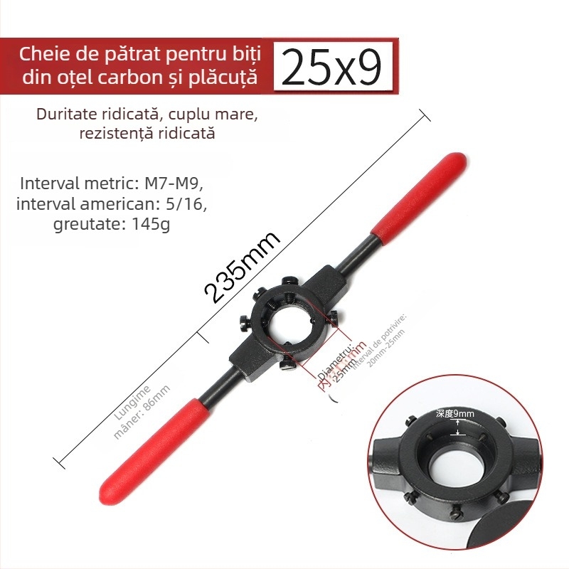 Weiligu Set Manual pentru Filetare cu Mâner Anti-Alunecare