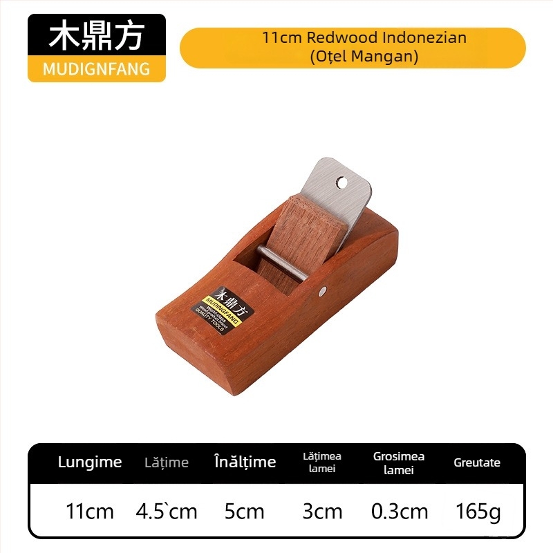 Planer manual din lemn, format mediu, brand Wood ding fang, instrument de tâmplă, pentru piața Oceaniei