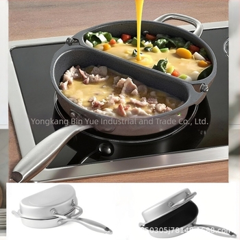 Oală multifuncțională cu fund dublu și strat antiaderent - aluminiu, greutate 1,5 kg, adâncime 5 cm