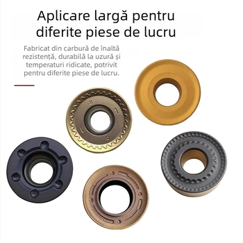 Freză CNC circulară de la Dykay, cu inserții RCMT1606, RDMT1605, RCMT2006