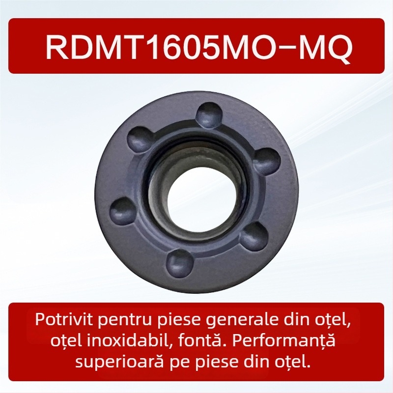 Freză CNC circulară de la Dykay, cu inserții RCMT1606, RDMT1605, RCMT2006