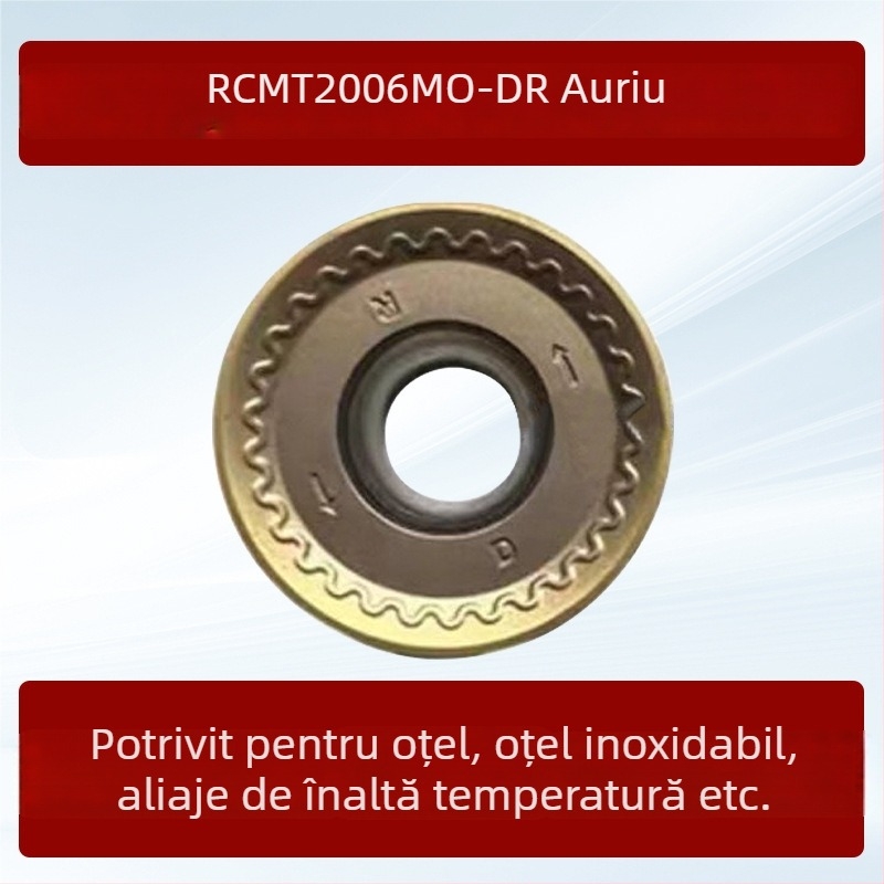 Freză CNC circulară de la Dykay, cu inserții RCMT1606, RDMT1605, RCMT2006