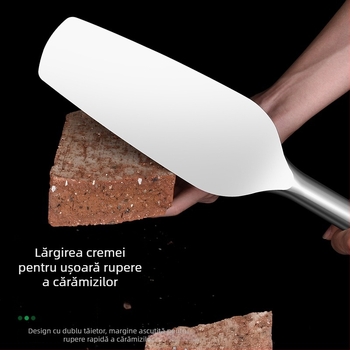 Cuțit de zidărie din oțel mangan, lamă îngroșată, unelte pentru zidărie