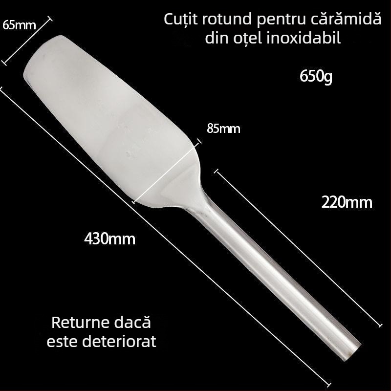 Cuțit de zidărie din oțel mangan, lamă îngroșată, unelte pentru zidărie