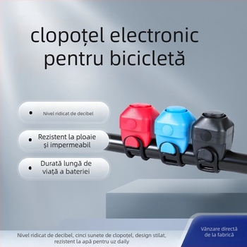 Sonerie de bicicletă pentru biciclete de munte, de oraș și pliabile; corp din plastic, model A-018, marcă Yj