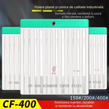 Set de fișiere cu cap plat – model dublu pentru lustruire și șlefuire metalelor