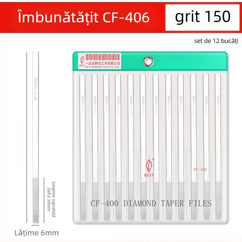 Set de fișiere cu cap plat – model dublu pentru lustruire și șlefuire metalelor
