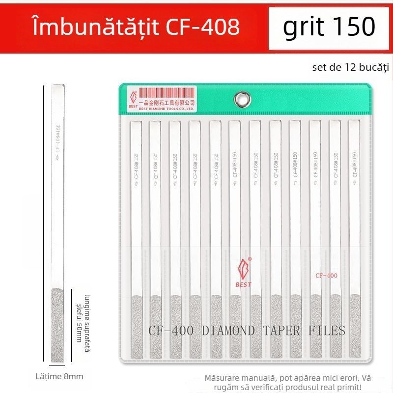 Set de fișiere cu cap plat – model dublu pentru lustruire și șlefuire metalelor
