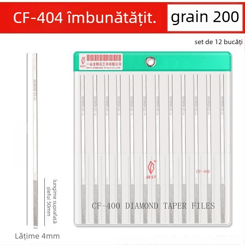 Set de fișiere cu cap plat – model dublu pentru lustruire și șlefuire metalelor