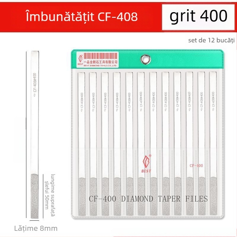Set de fișiere cu cap plat – model dublu pentru lustruire și șlefuire metalelor