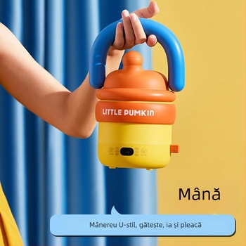 Oală electrică multifuncțională pentru gătit și ceainic de călătorie, capacitate până la 2 L, vas interior din oțel inoxidabil, control cu buton, izolație, pentru casă, cămin și călătorii