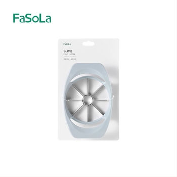 FaSoLa Tăietor de mere în formă de floare, multifuncțional pentru fructe cu eliminator de sâmburi
