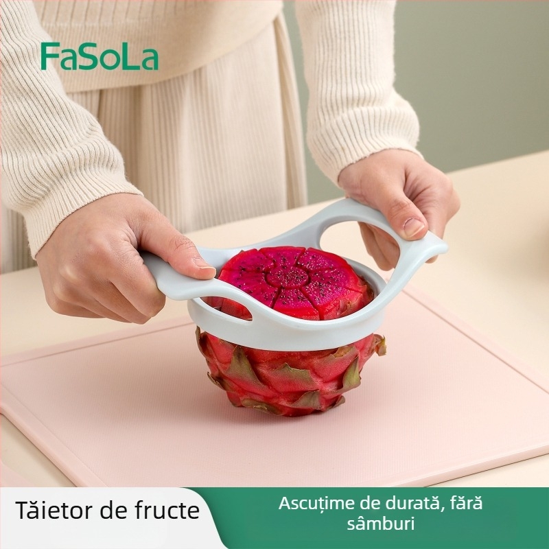 FaSoLa Tăietor de mere în formă de floare, multifuncțional pentru fructe cu eliminator de sâmburi